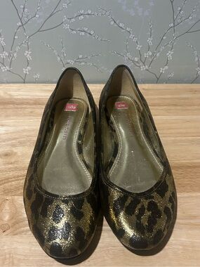 Elaine Turner Shimmery Leopard Print Ballet Flat